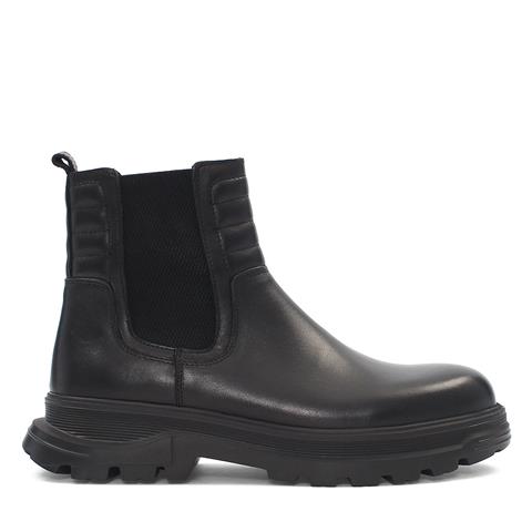 Erkek Siyah Deri Chelsea Bot