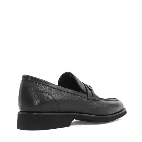 Erkek Siyah Deri Loafer