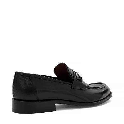 Erkek Siyah Deri Loafer