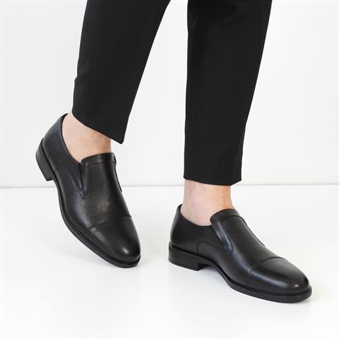 Erkek Siyah Deri Loafer