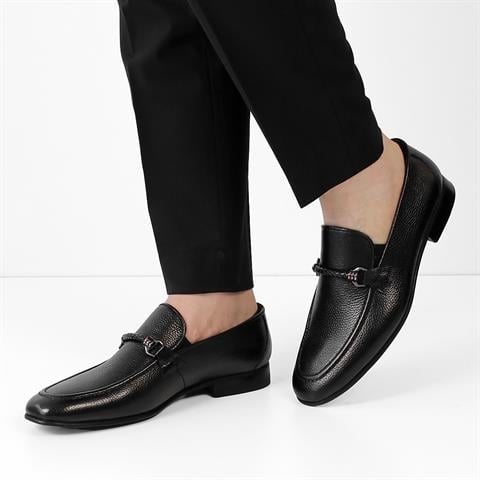 Erkek Siyah Deri Klasik Ayakkabı