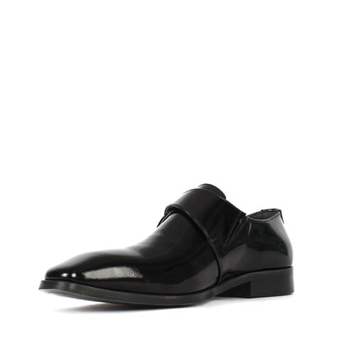 Erkek Siyah Tokalı Rugan Deri Klasik Ayakkabı