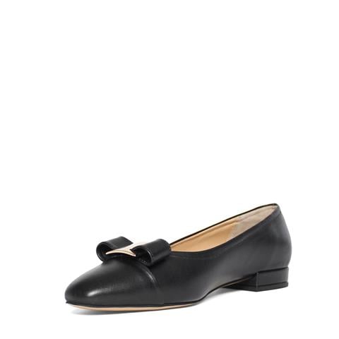 Kadın Siyah Tokalı Deri Babet