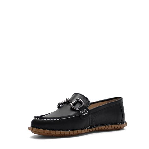 Kadın Siyah Tokalı Deri Babet