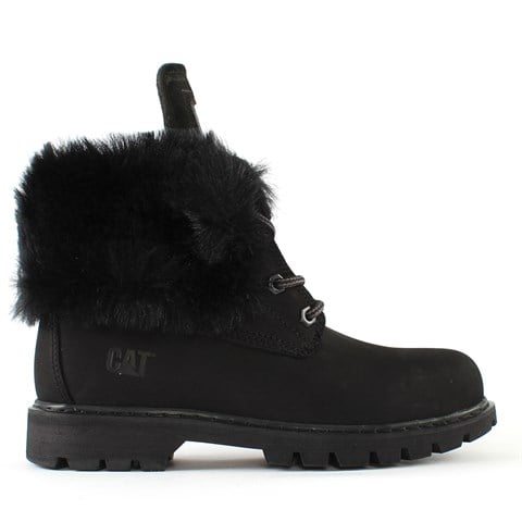Caterpillar Kadın Siyah Utah Fur Nubuk Deri Bot