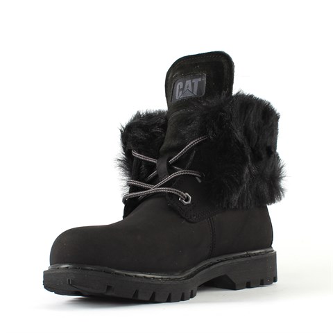 Caterpillar Kadın Siyah Utah Fur Nubuk Deri Bot