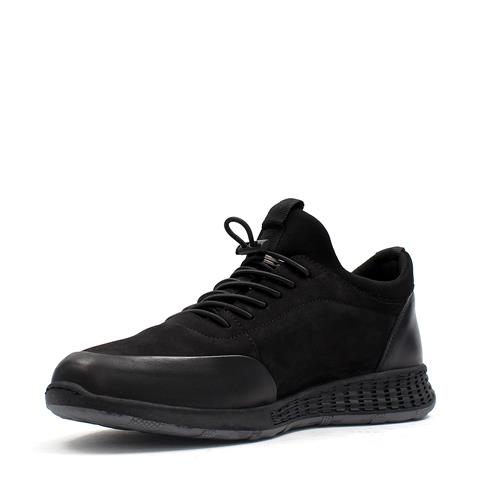 Erkek Siyah Bağcıklı Nubuk Deri Sneaker