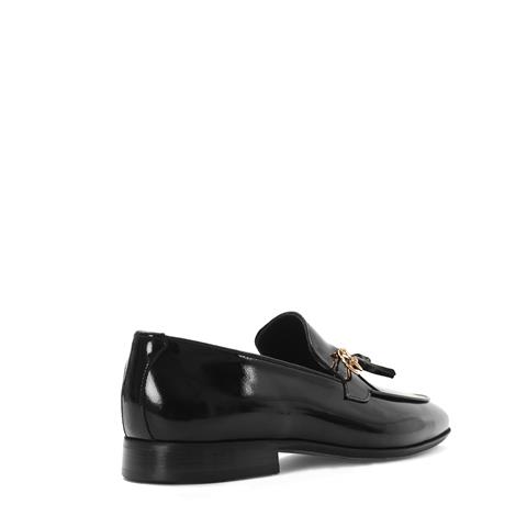 Erkek Siyah Rugan Deri Loafer