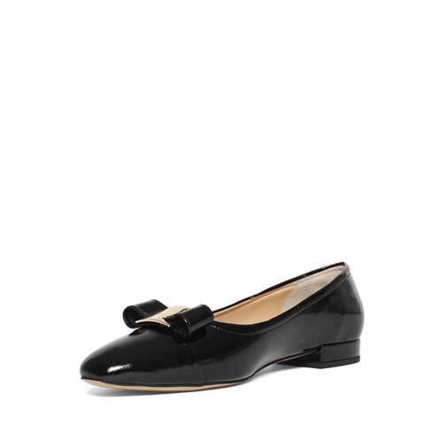 Kadın Siyah Tokalı Rugan Deri Babet