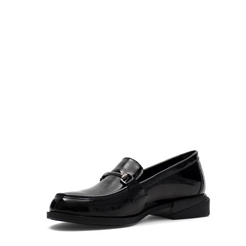 Kadın Siyah Tokalı Rugan Deri Loafer