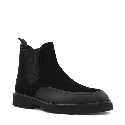 Erkek Siyah Süet Deri Chelsea Bot