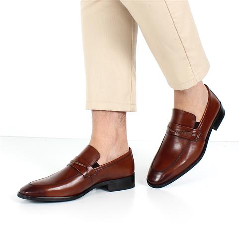 Erkek Taba Deri Loafer