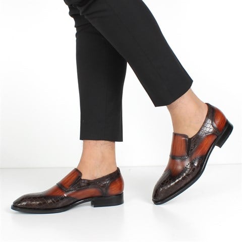 Erkek Taba Deri Loafer