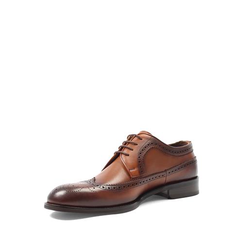 Erkek Taba Bağcıklı Deri Klasik Ayakkabı