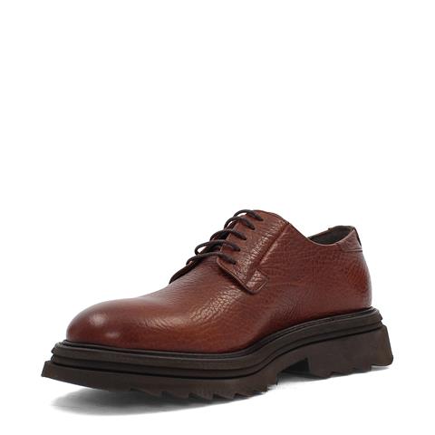 Erkek Taba Bağcıklı Kalın Tabanlı Deri Günlük Ayakkabı