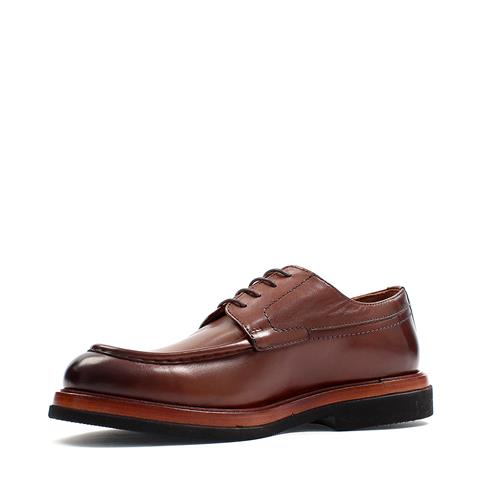 Erkek Taba Bağcıklı Deri Günlük Ayakkabı