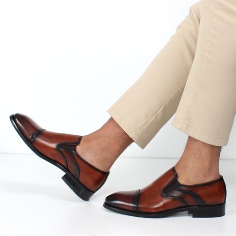 Erkek Taba Deri Klasik Ayakkabı