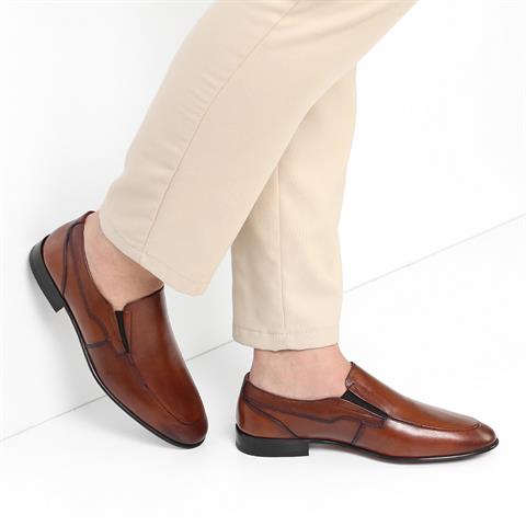 Erkek Taba Kösele Taban Deri Loafer