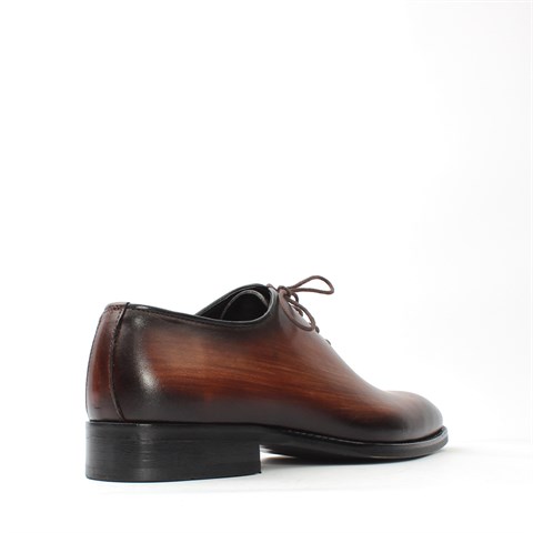 Erkek Taba Bağcıklı Deri Klasik Ayakkabı