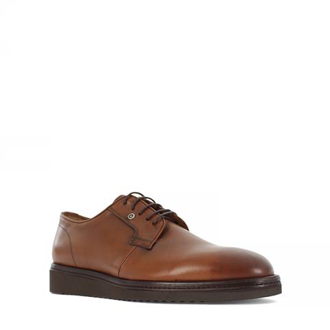 Erkek Taba Bağcıklı Deri Klasik Ayakkabı