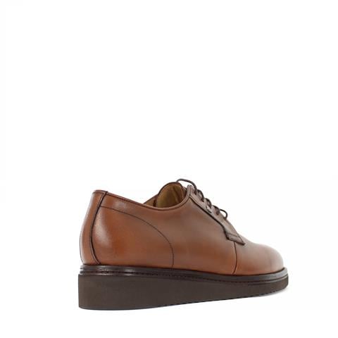 Erkek Taba Bağcıklı Deri Klasik Ayakkabı