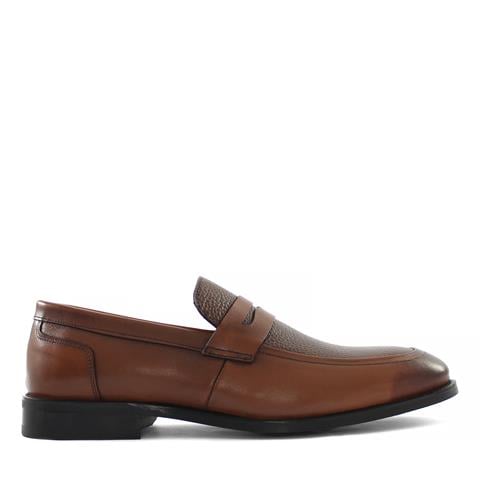 Erkek Taba Deri Loafer