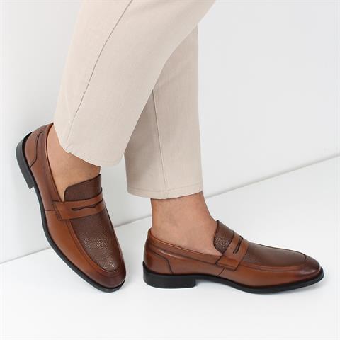Erkek Taba Deri Loafer