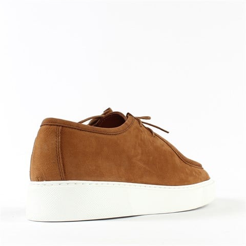 Erkek Taba Bağcıklı Nubuk Deri Günlük Ayakkabı