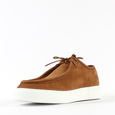 Erkek Taba Bağcıklı Nubuk Deri Günlük Ayakkabı