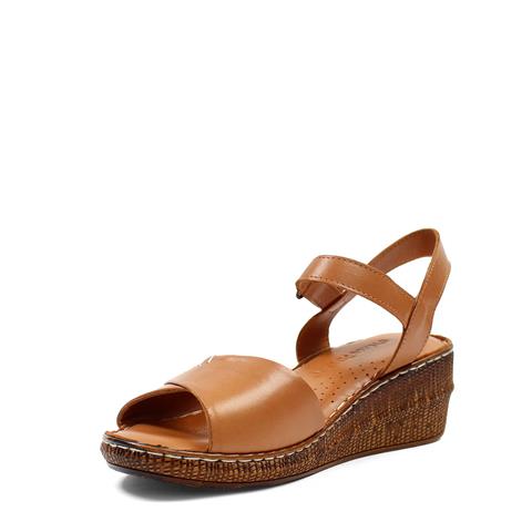 Kadın Taba Dikiş Detaylı Deri Sandalet