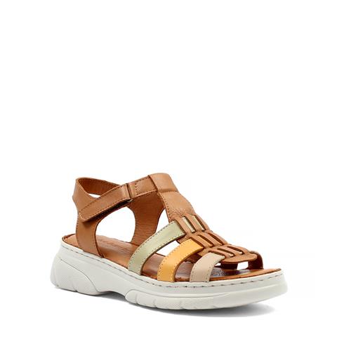 Kadın Taba Bilekten Cırt Cırtlı Gladyatör Sandalet