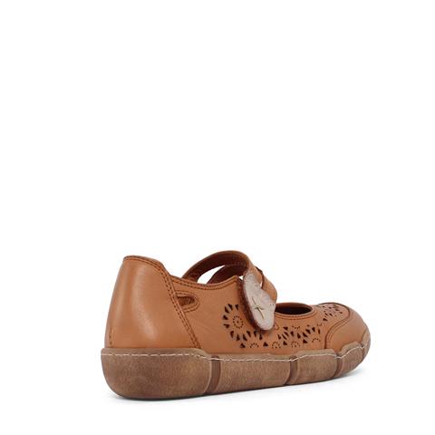 Kadın Taba Cırt Cırtlı Önü Kapalı Deri Ayakkabı