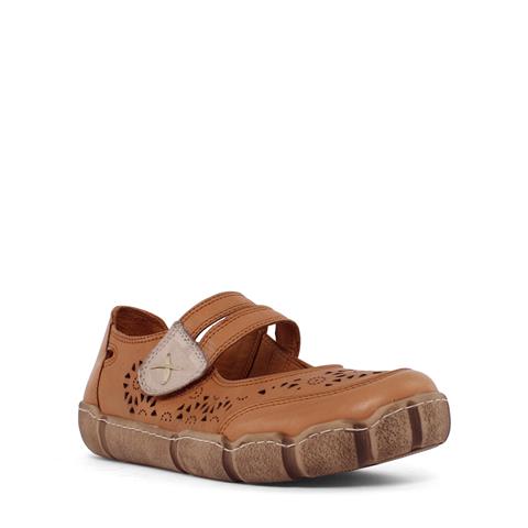 Kadın Taba Cırt Cırtlı Önü Kapalı Deri Ayakkabı