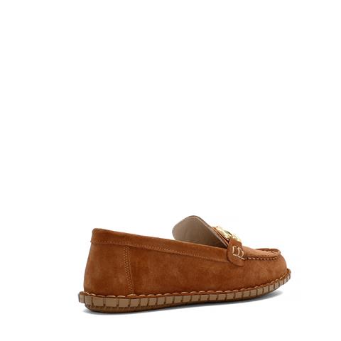 Kadın Taba Tokalı Süet Deri Babet