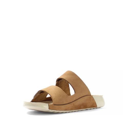 Kadın Taba Çift Bantlı Önü Cırt Cırtlı Nubuk Deri Terlik