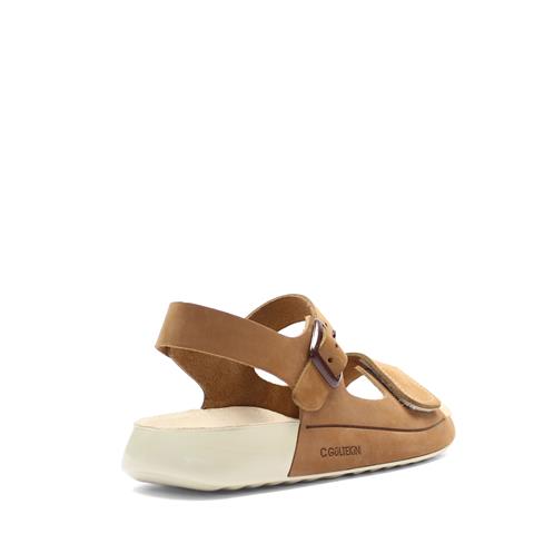 Kadın Taba Önü Cırt Cırtlı Nubuk Deri Sandalet