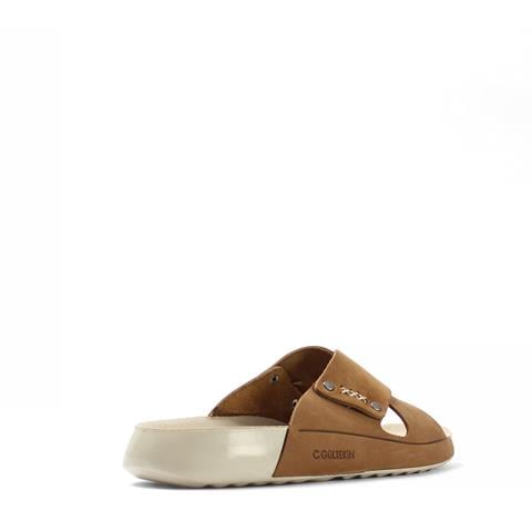 Kadın Taba Zımba Detaylı Nubuk Deri Terlik