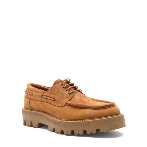 Erkek Taba Bağcıklı Kalın Tabanlı Süet Deri Günlük Ayakkabı