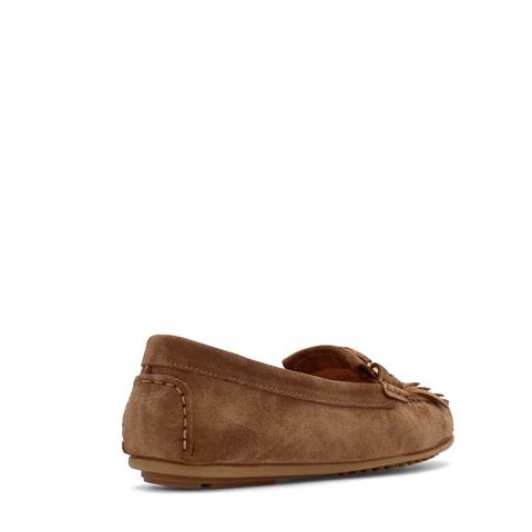 Kadın Taba Püsküllü Süet Deri Babet