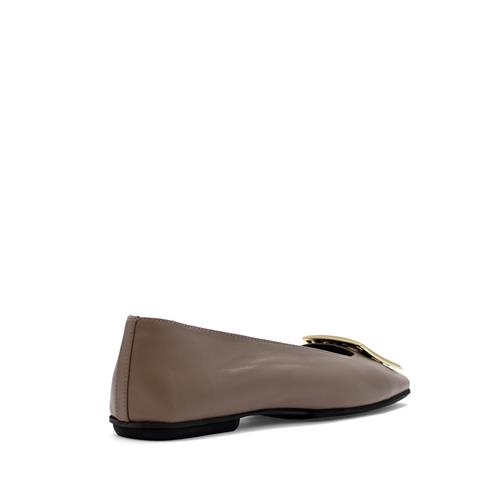 Kadın Vizon Tokalı Deri Babet