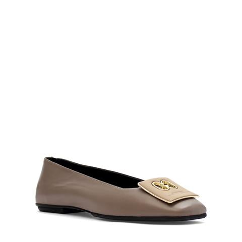 Kadın Vizon Tokalı Deri Babet