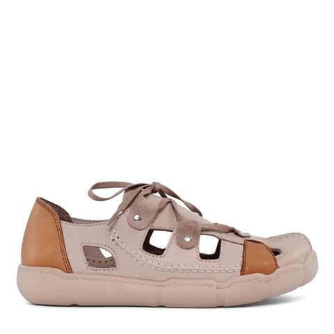 Kadın Vizon Bağcıklı Deri Ayakkabı