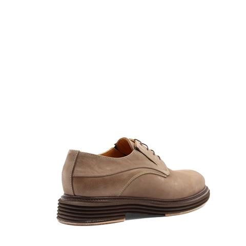 Erkek Vizon Bağcıklı Nubuk Deri Günlük Ayakkabı