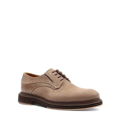 Erkek Vizon Bağcıklı Nubuk Deri Günlük Ayakkabı