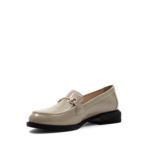 Kadın Vizon Tokalı Rugan Deri Loafer