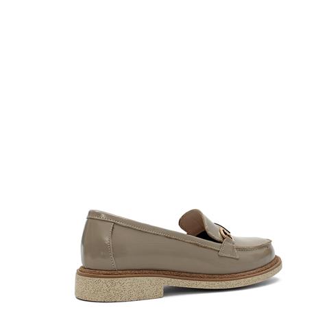 Kadın Vizon Tokalı Rugan Deri Loafer