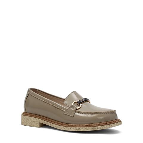 Kadın Vizon Tokalı Rugan Deri Loafer