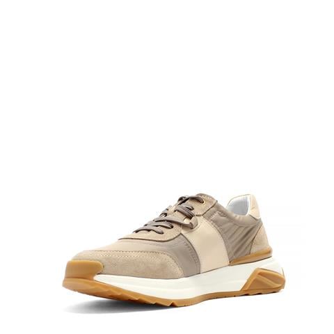 Erkek Vizon Bağcıklı Kalın Tabanlı Süet Deri Sneaker