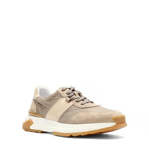 Erkek Vizon Bağcıklı Kalın Tabanlı Süet Deri Sneaker