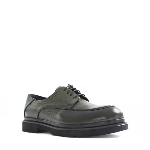 Erkek Yeşil Bağcıklı Deri Günlük Ayakkabı